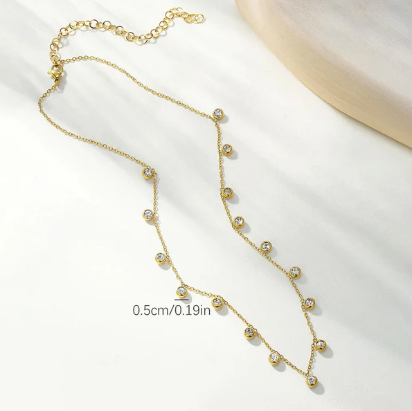 CZ Station Necklace