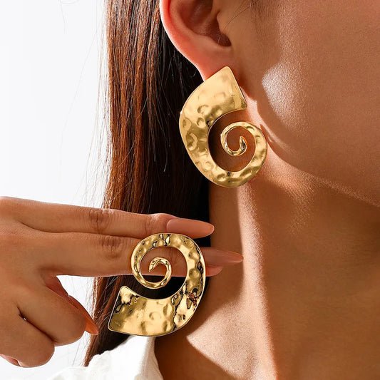 Oversized Spiral Earrings