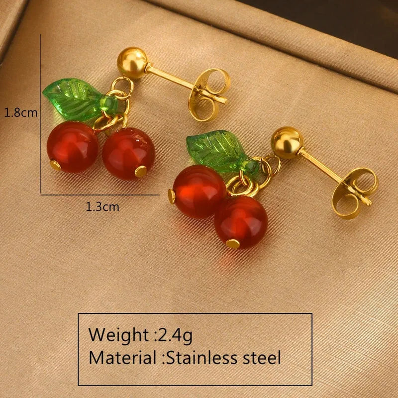 Cherry Charm Earrings