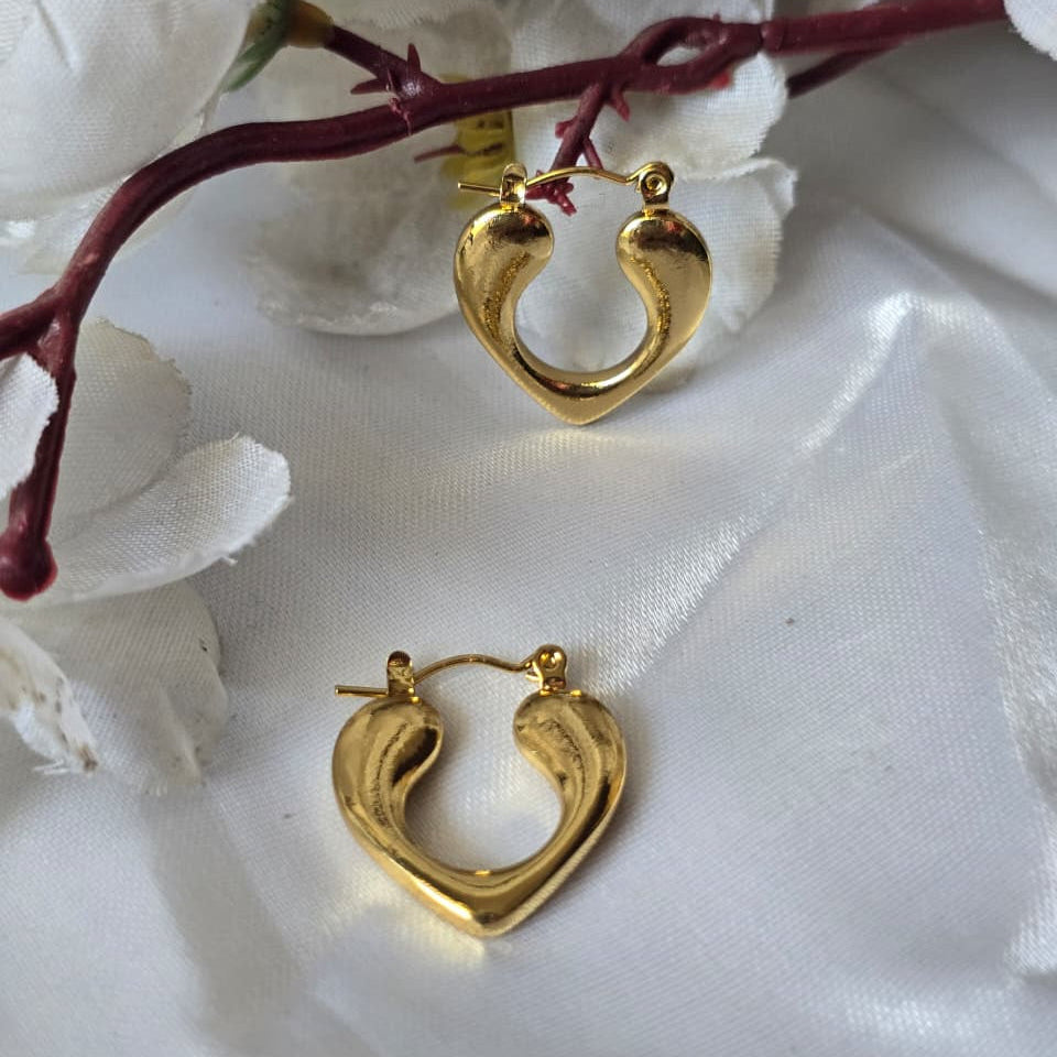 Heart Hoop Earrings