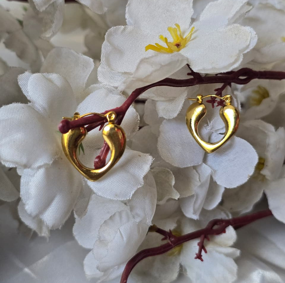 Heart Hoop Earrings