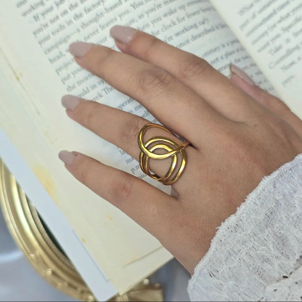 Triple Circle Statement Ring