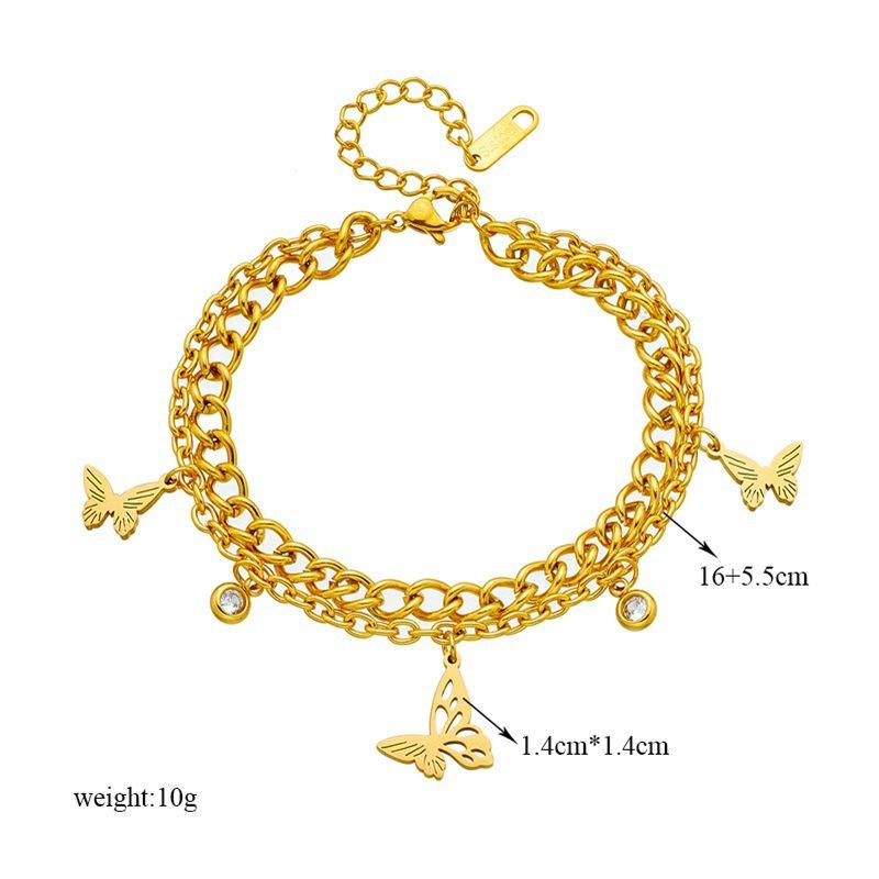 Butterfly Zircon Charms Bracelet