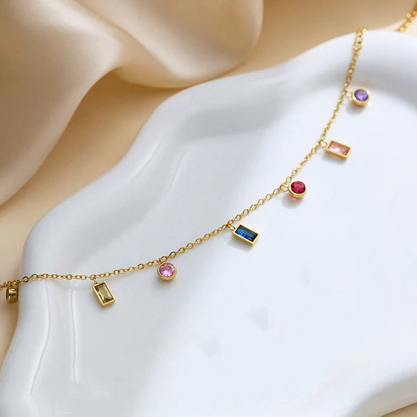 Multicolor Minimal Necklace