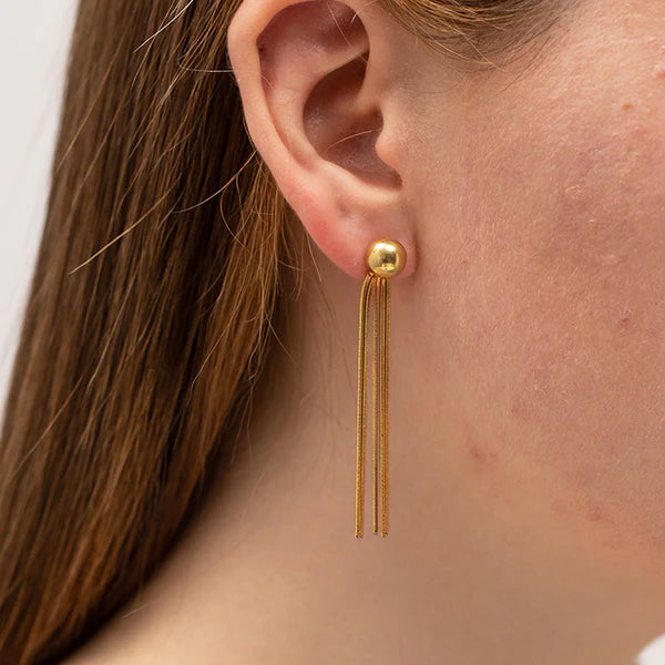 Ball Tassel Drop Earrings