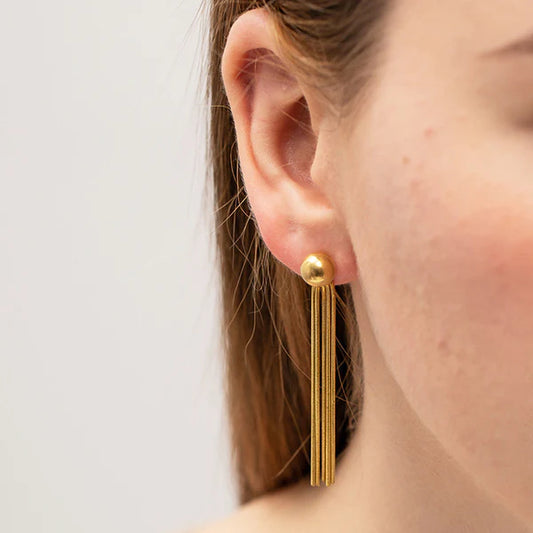Ball Tassel Drop Earrings