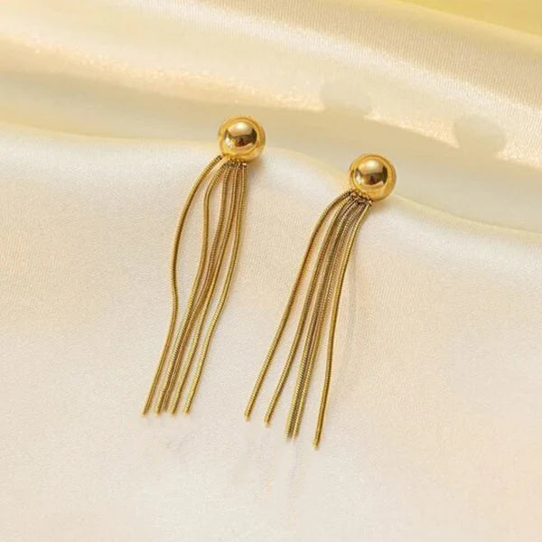 Ball Tassel Drop Earrings