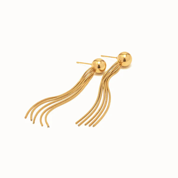 Ball Tassel Drop Earrings