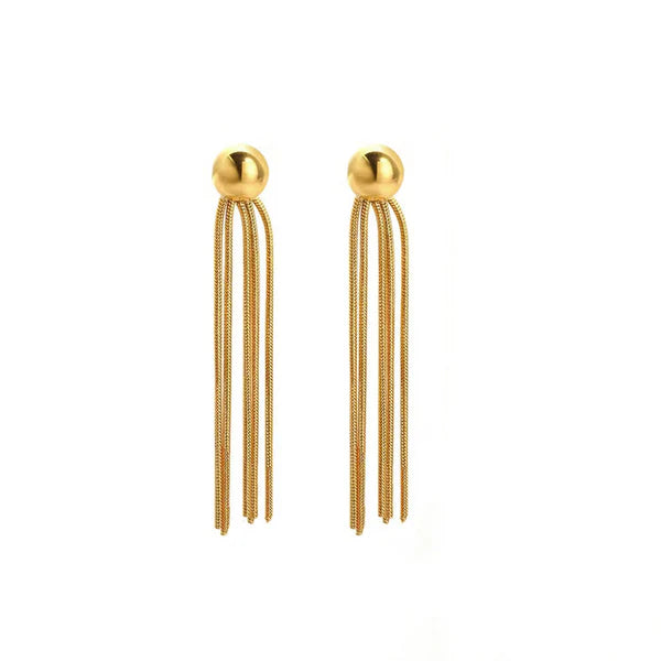 Ball Tassel Drop Earrings