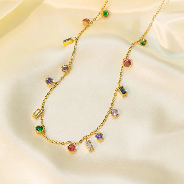 Multicolor Minimal Necklace
