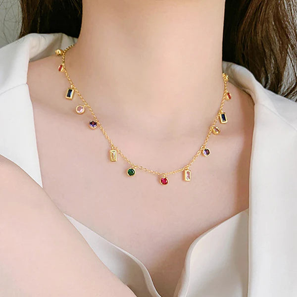 Multicolor Minimal Necklace