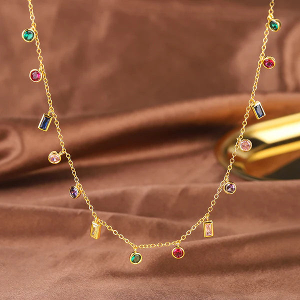 Multicolor Minimal Necklace