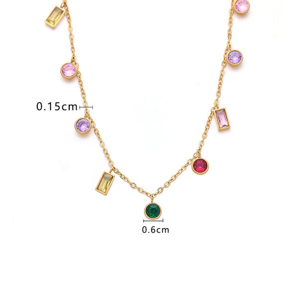 Multicolor Minimal Necklace