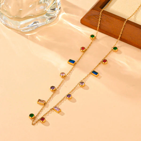 Multicolor Minimal Necklace