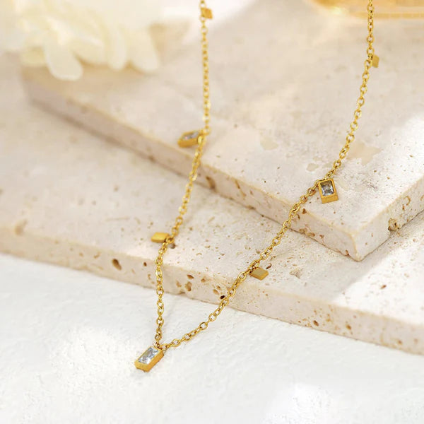 Crystal Prism Drop Necklace