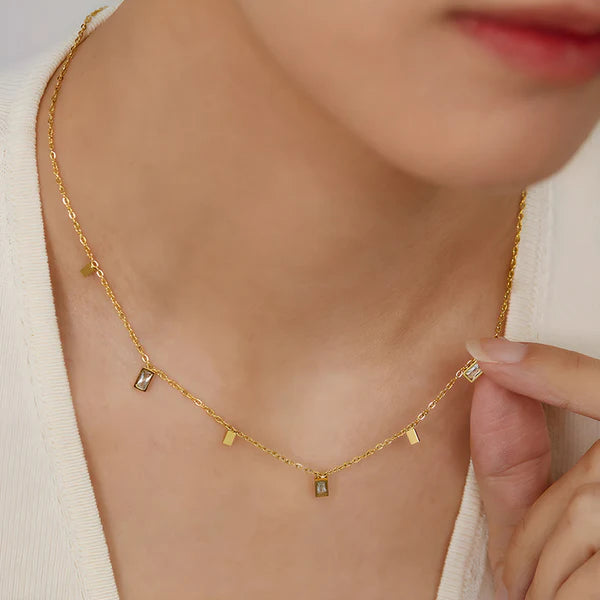 Crystal Prism Drop Necklace