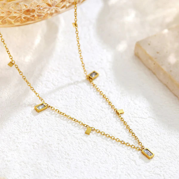 Crystal Prism Drop Necklace