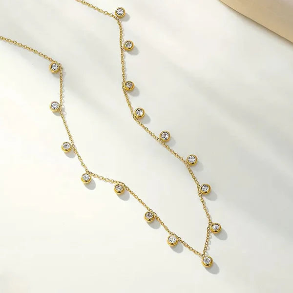 CZ Station Necklace