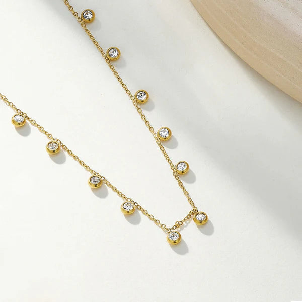 CZ Station Necklace