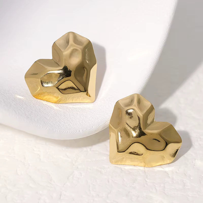Dainty Heart Stud Earrings