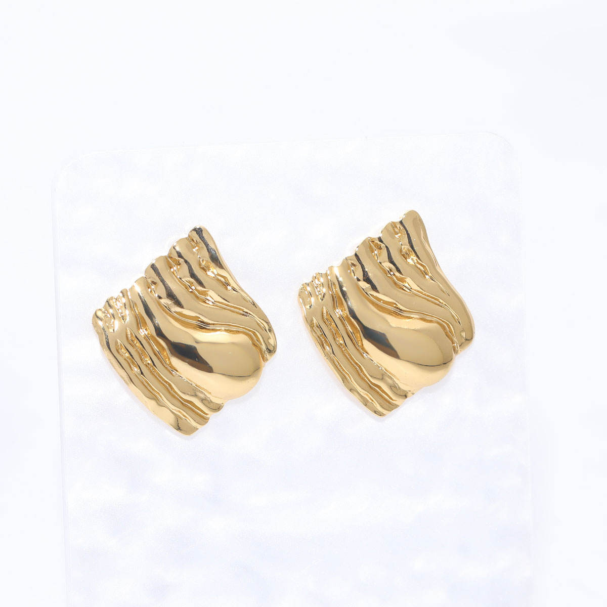 Wave Square Stud Earrings