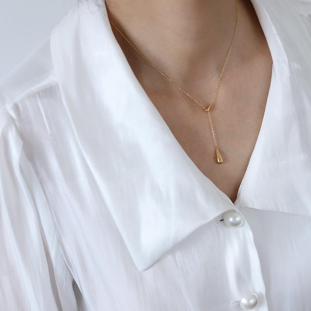 Teardrop Lariat Y Necklace