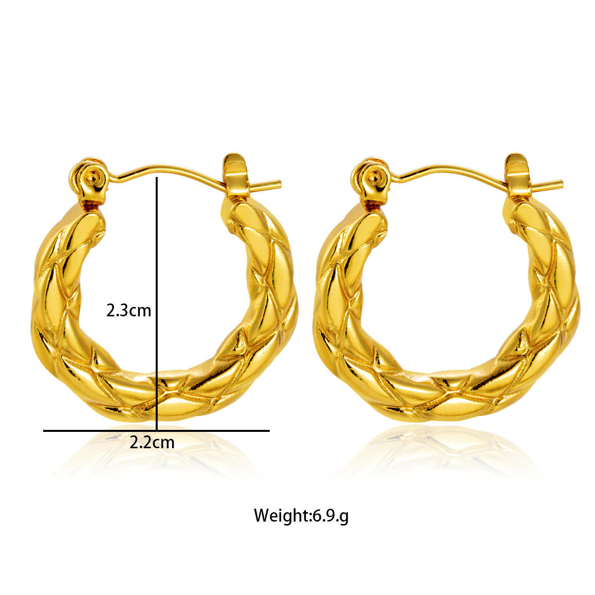 Braided Circle Hoop Earrings