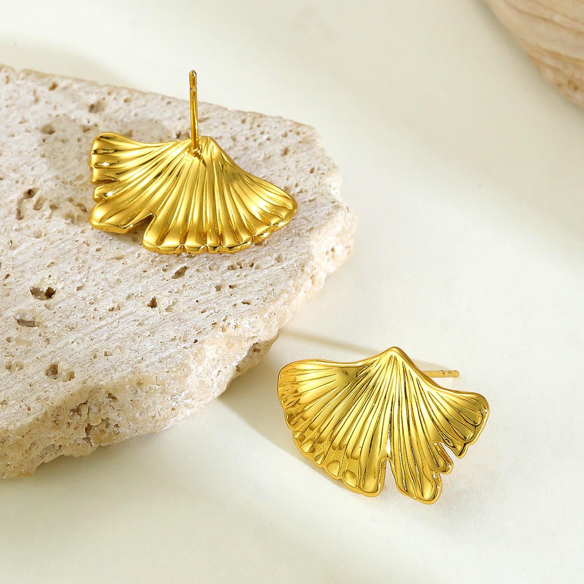 Half Flower Stud Earrings