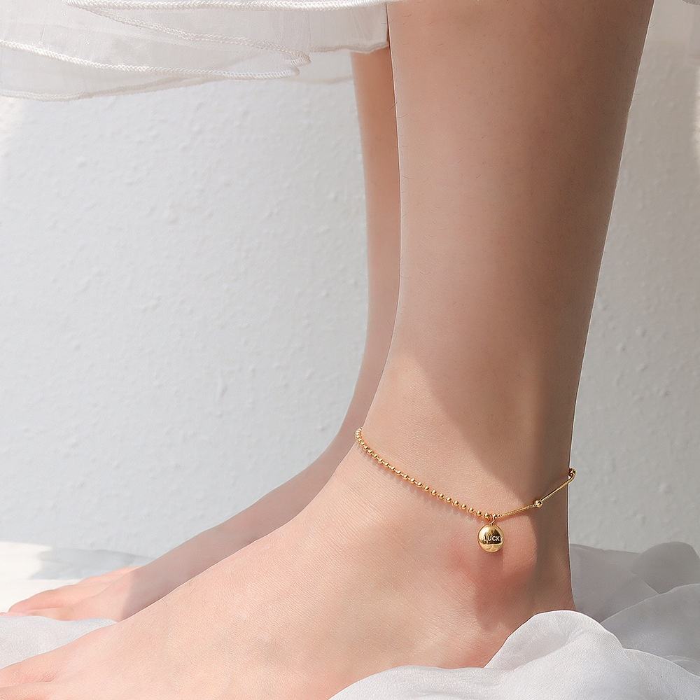 Wrapped Rice Beads Lucky Charm Anklet