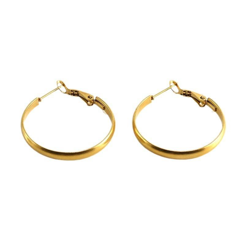 Flat 5cm, 4cm, 3cm Hoop Earrings