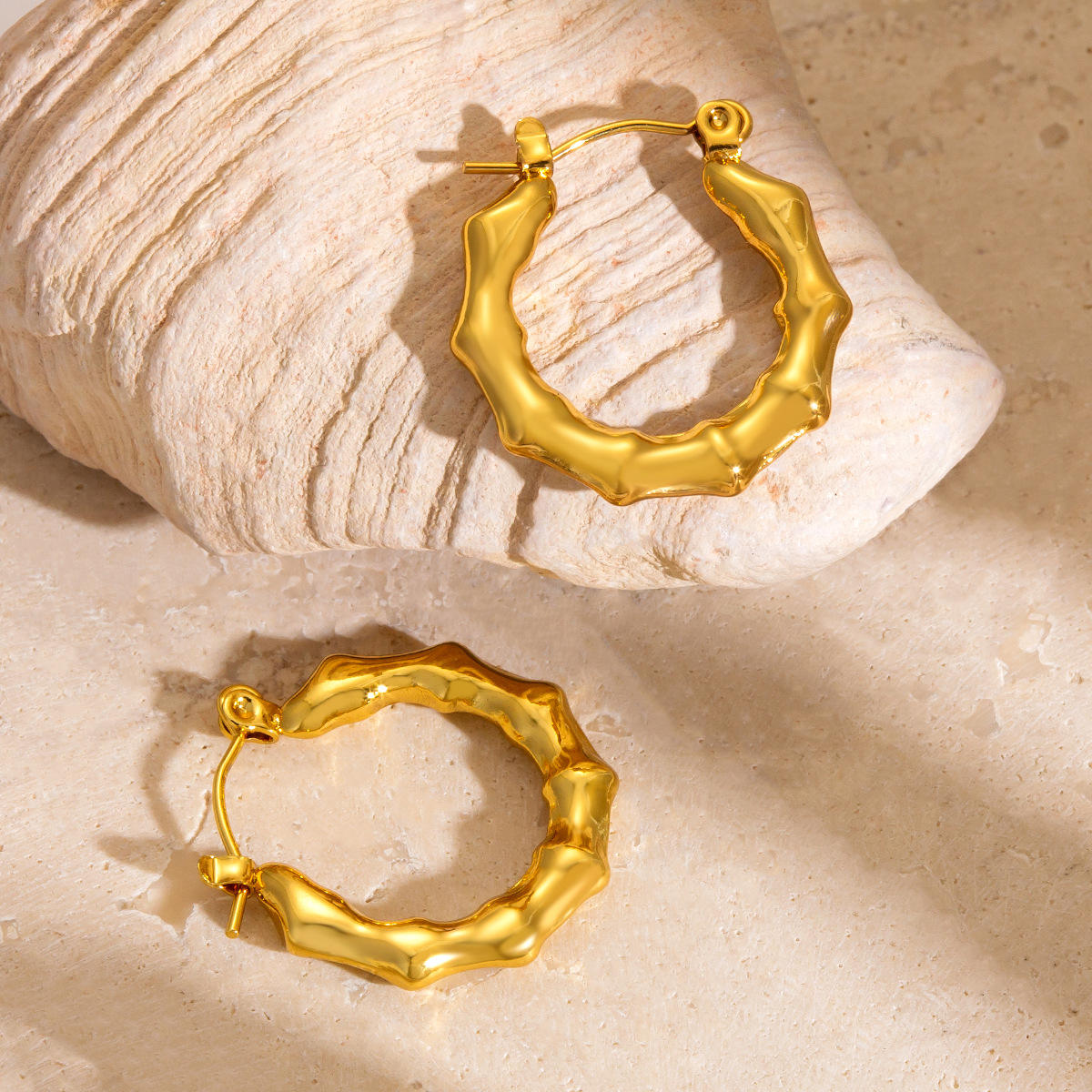Bamboo Hoop Earrings