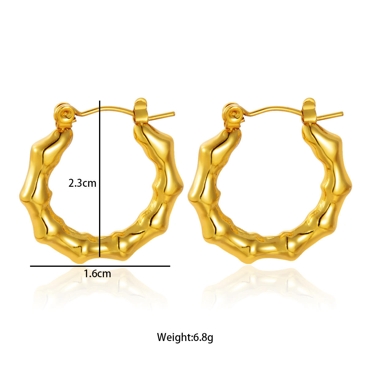 Bamboo Hoop Earrings
