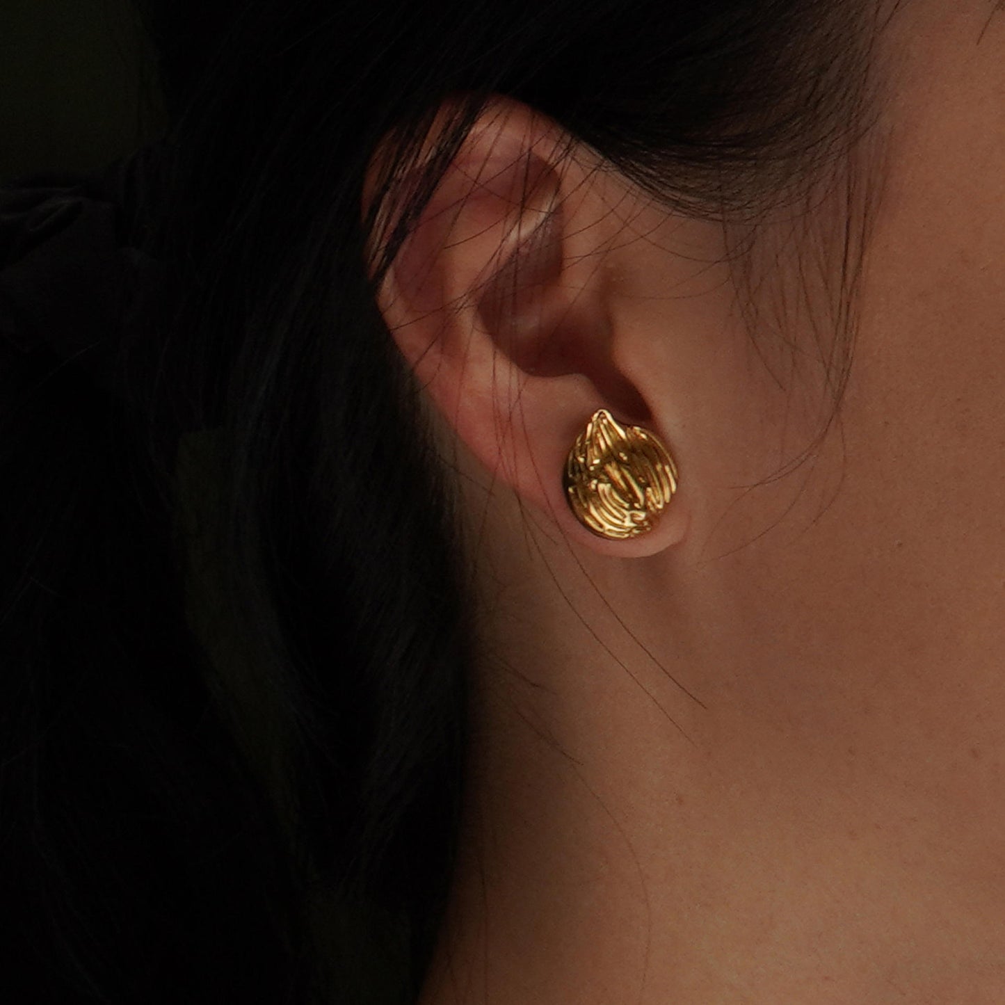 Small Coconut Stud Earrings