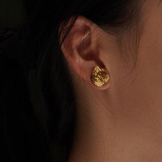 Small Coconut Stud Earrings