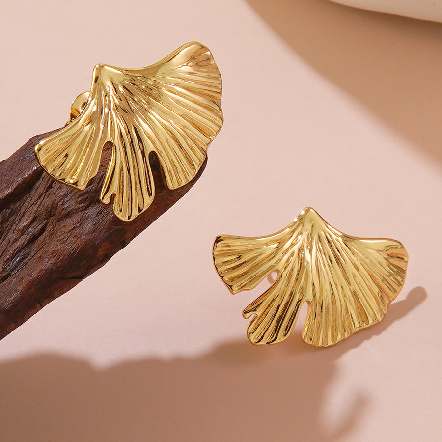 Half Flower Stud Earrings