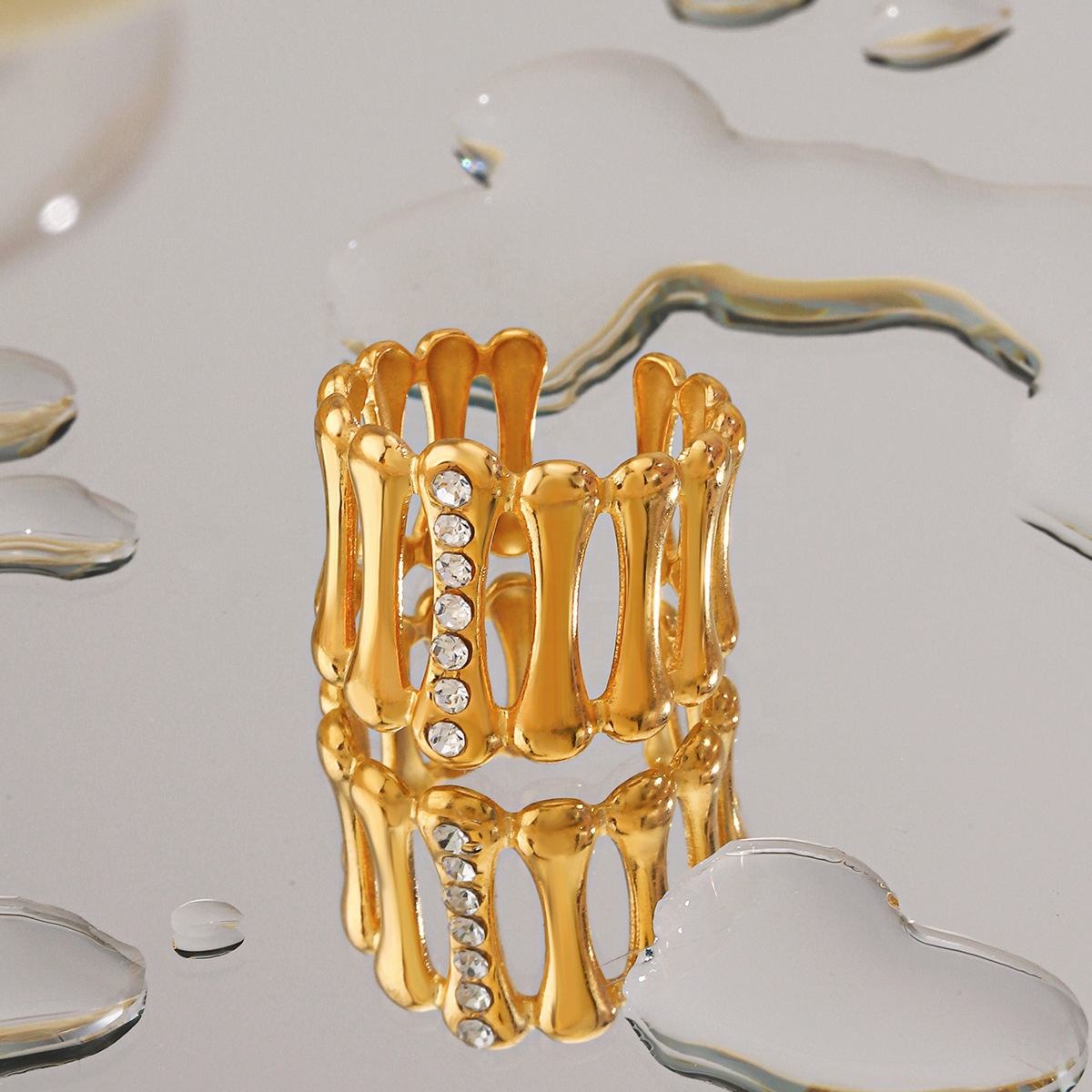 Embellished Wide Band Ring