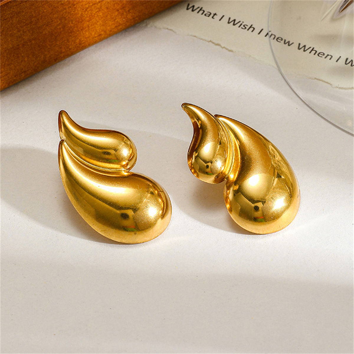 Water Droplets Stud Earrings