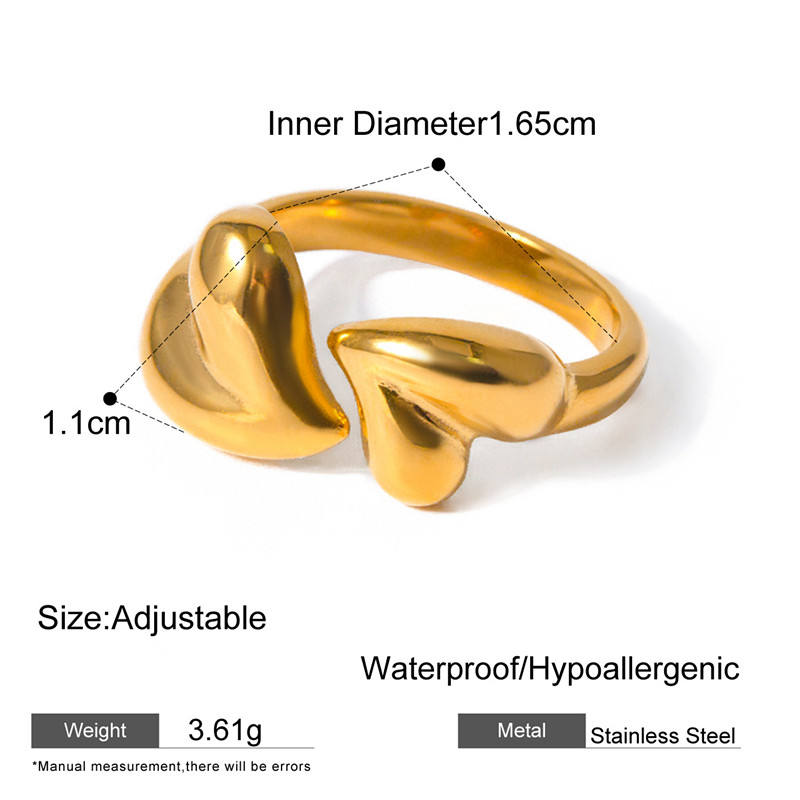 Double Hearts Ring