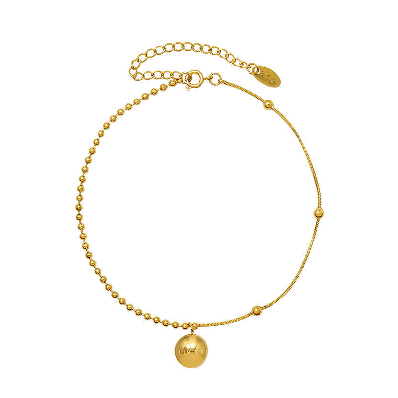 Wrapped Rice Beads Lucky Charm Anklet