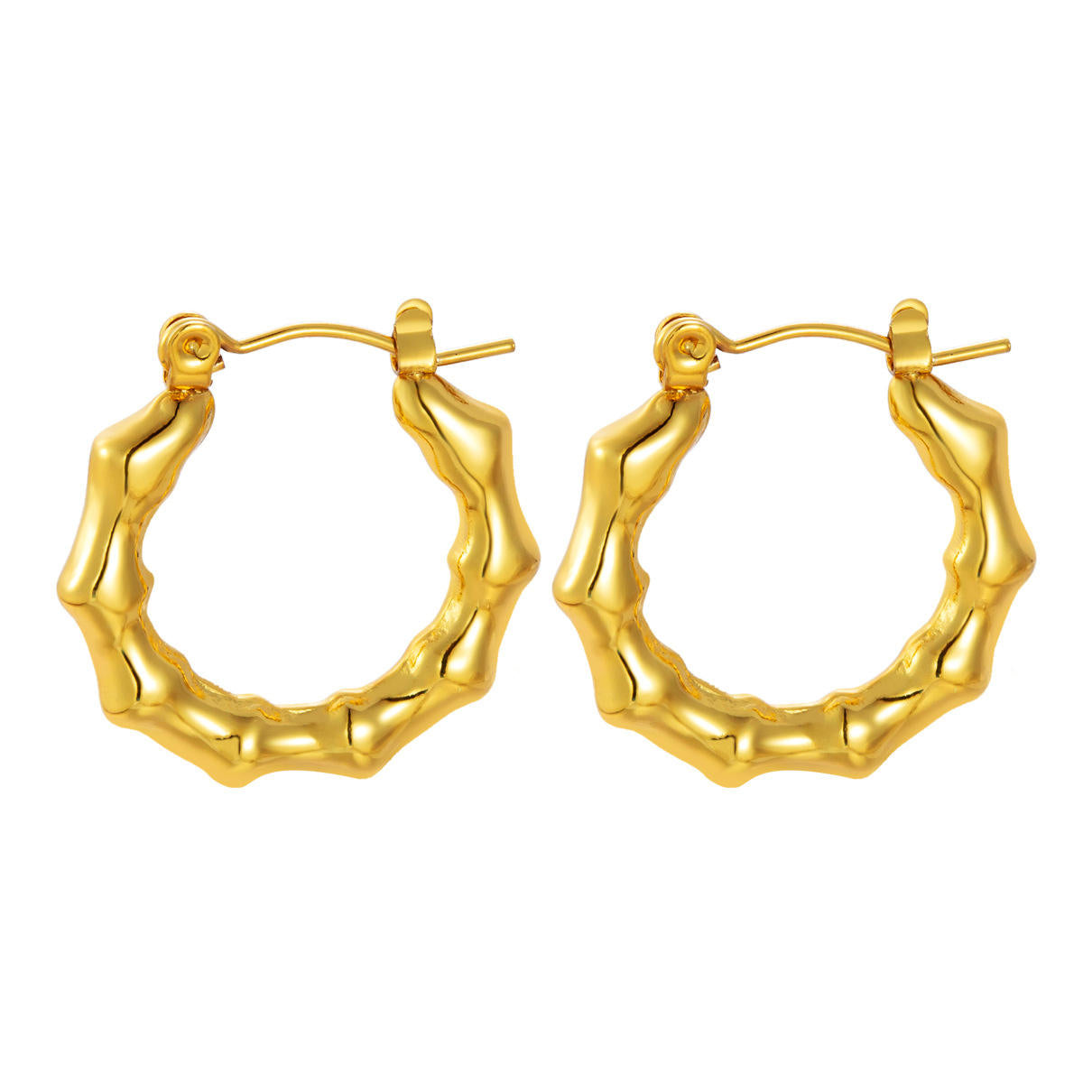 Bamboo Hoop Earrings
