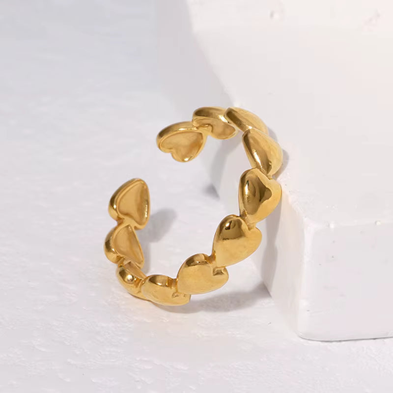 Hearts Adjustable Rings