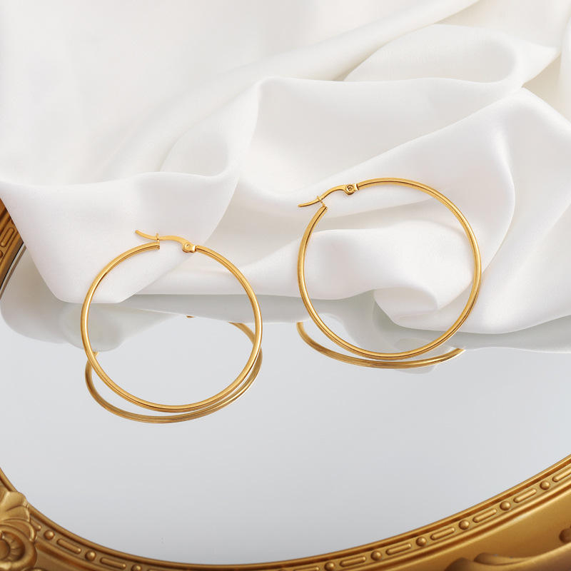 Round Hoop Earrings 5cm