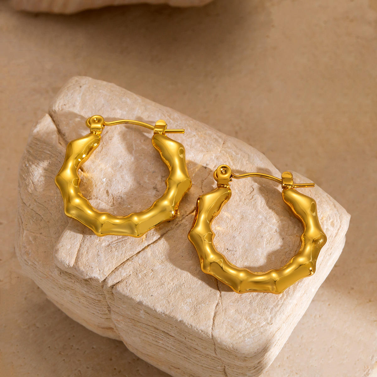 Bamboo Hoop Earrings