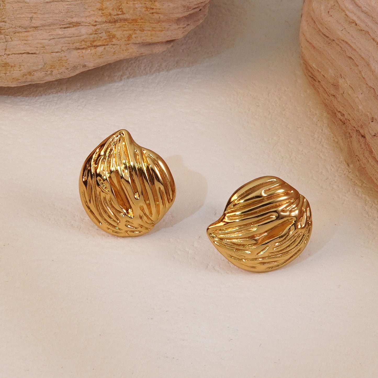 Small Coconut Stud Earrings