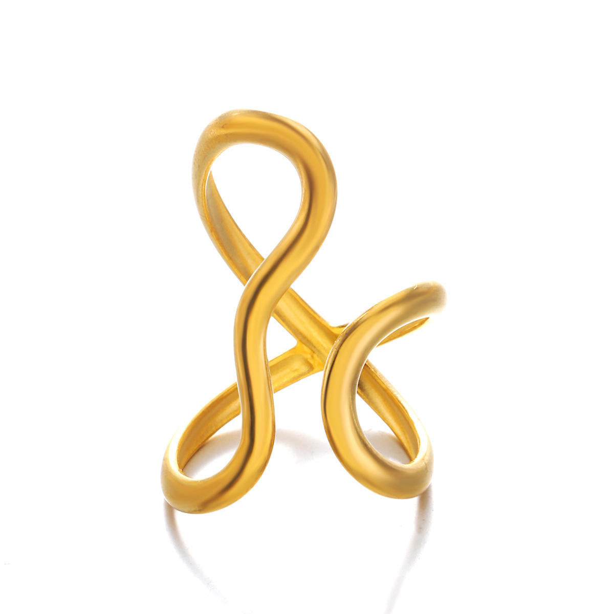 Abstract Wave Open Ring