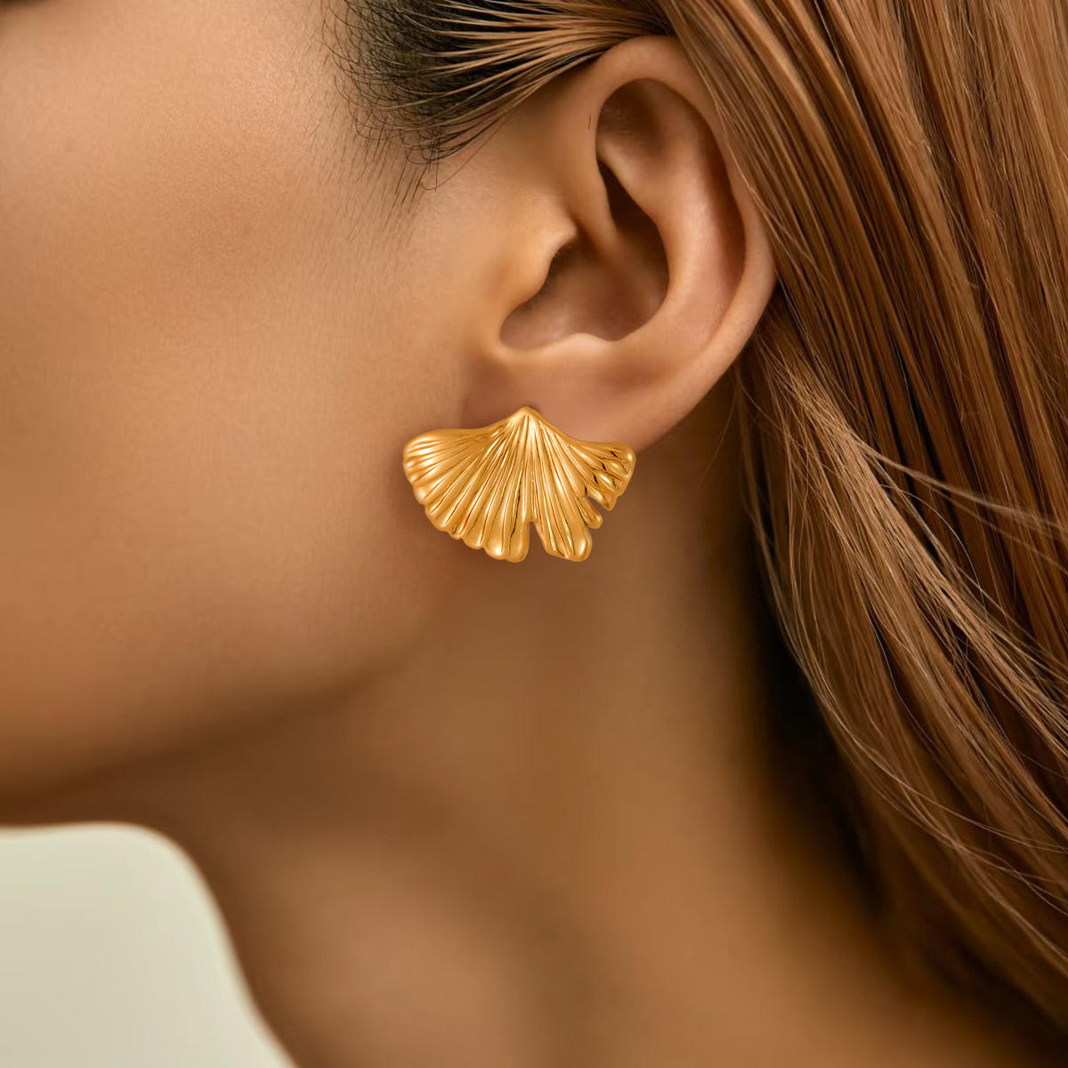 Half Flower Stud Earrings