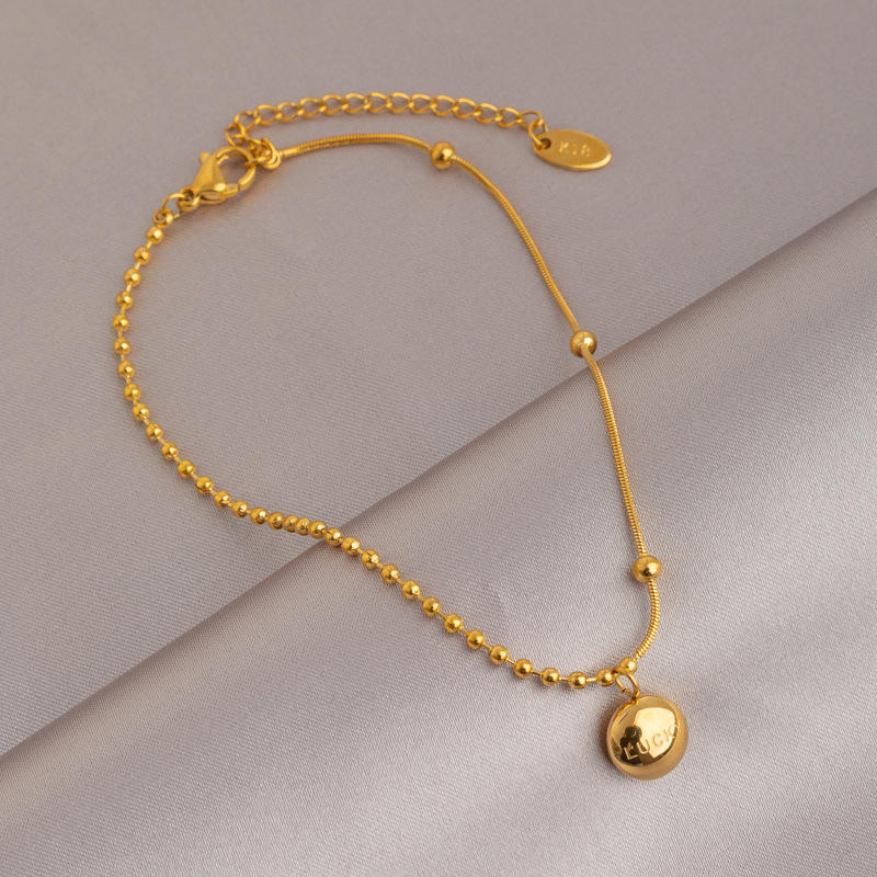 Wrapped Rice Beads Lucky Charm Anklet