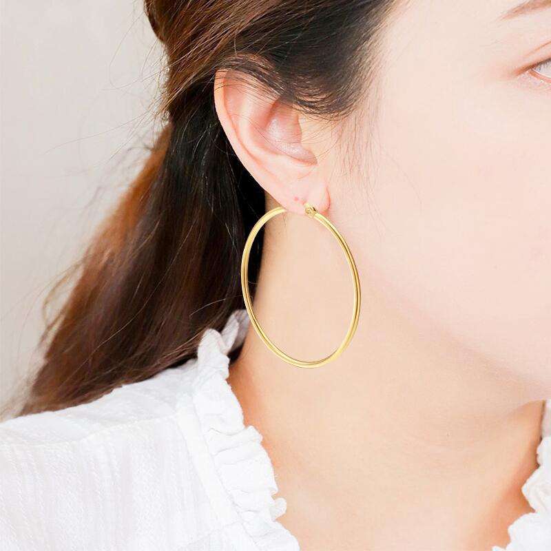 Round Hoop Earrings 5cm