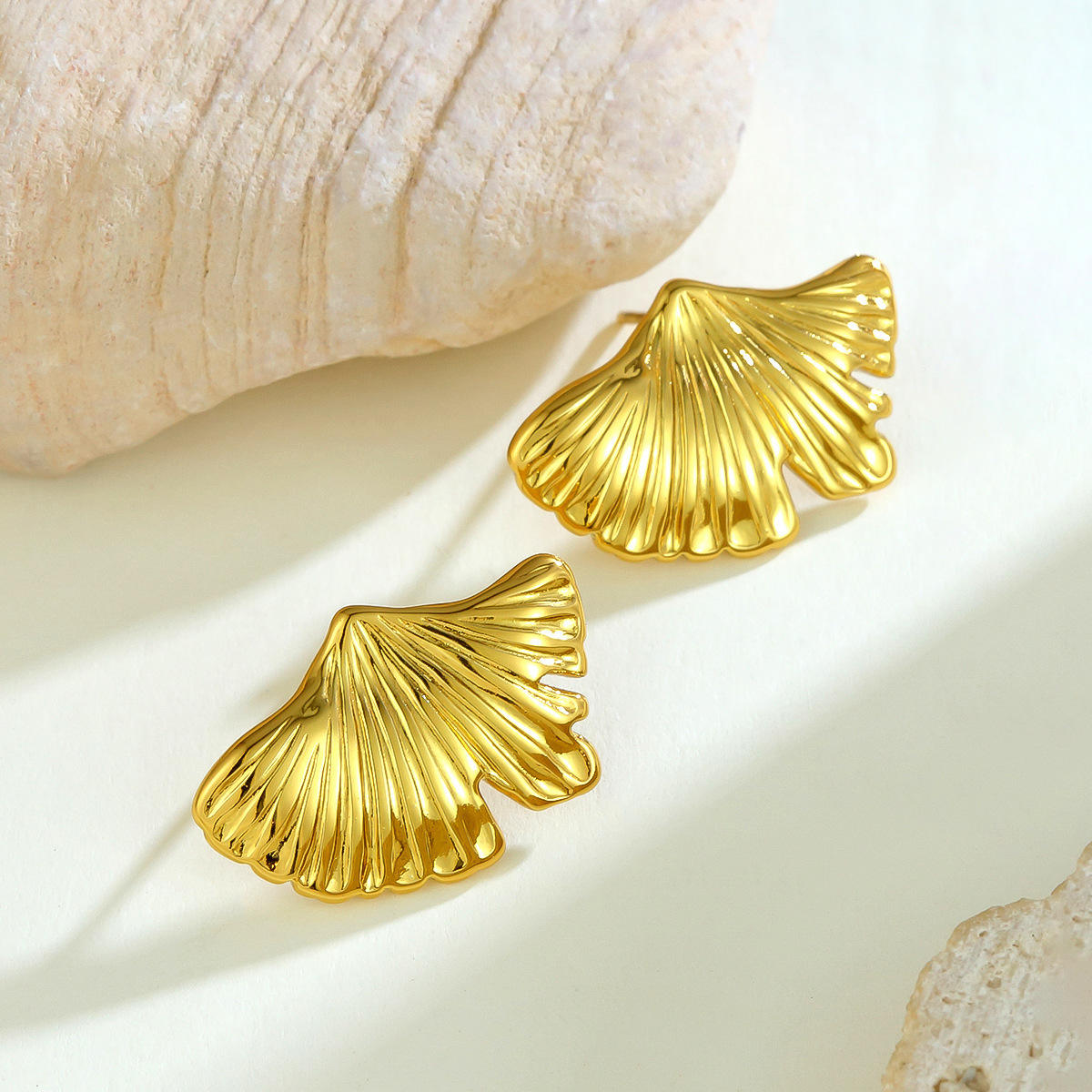 Half Flower Stud Earrings