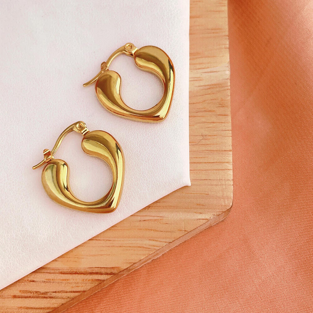Heart Hoop Earrings